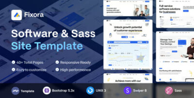 fixora software saas startup php template