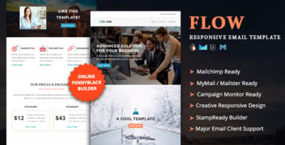 flow multipurpose responsive email template stampready builder