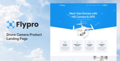 flypro product landing page template