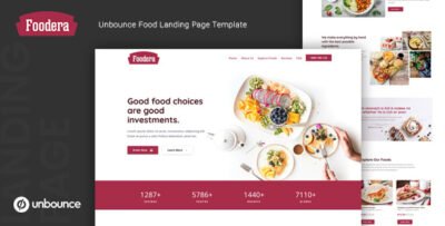 foodera — unbounce food landing page template