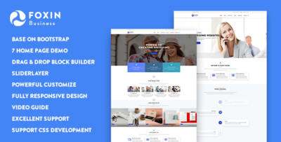 foxin responsive business drupal 10 theme