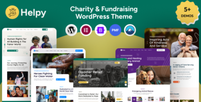 helpy charity fundraising wordpress theme