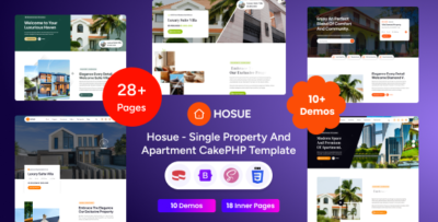 hosue single property apartment cakephp template