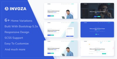 invoza bootstrap 5 landing page template