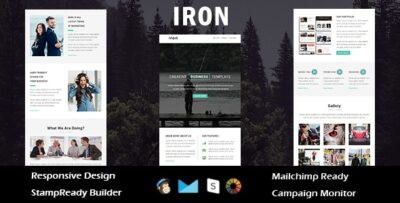 iron multipurpose responsive email template stampready builder