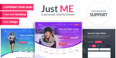 just me your personal charity donation or fundraiser template
