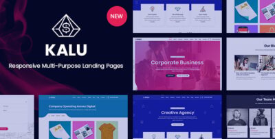 kalu responsive multi purpose landing pages