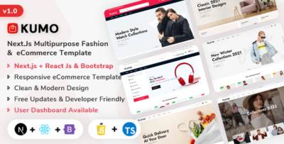kumo next.js multipurpose fashion ecommerce template javascript typescript