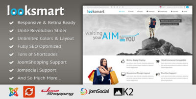 looksmart responsive multi purpose joomla theme