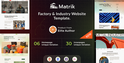 matrik factory industry html template