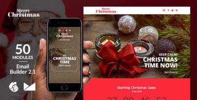 merrychristmas email template online emailbuilder 2.1