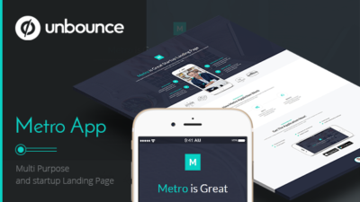 metro app unbounce landing page
