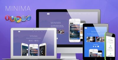 minima simple app showcase landing page
