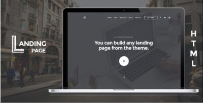 mobile app landing page html template