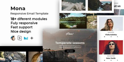 mona – responsive html email stampready mailchimp campaignmonitor compatible files