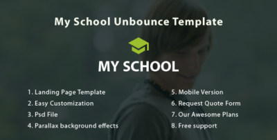 my school unbounce landing page