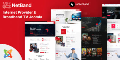 netband internet provider and broadband tv joomla template