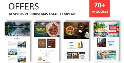 offers responsive christmas email newsletter template with stampready builder access