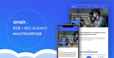 onair responsive email newsletter template