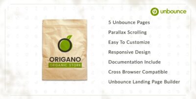 origano organic store unbounce template