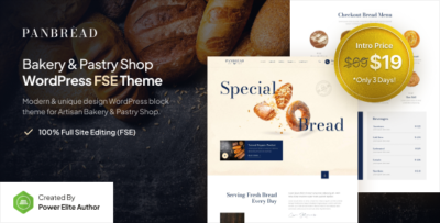 panbread – fresh bakery pastry fse wordpress theme