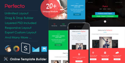 perfecto responsive email drag drop builder
