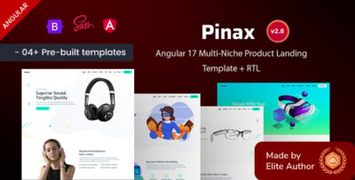 pinax product landing angular 17 template