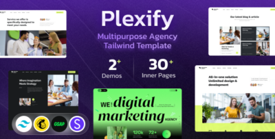 plexify creative agency tailwind css template