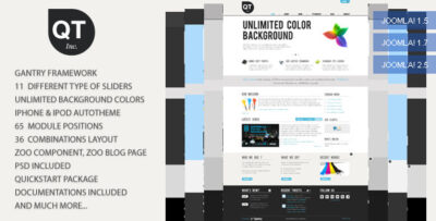 qt clean and fresh styles joomla template