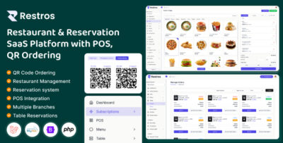 restros – restaurant reservation management saas with pos qr multi branch support