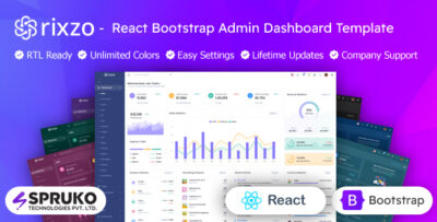 rixzo react bootstrap admin dashboard template