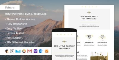 sahara – responsive html email stampready mailchimp campaignmonitor compatible files
