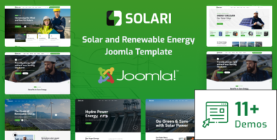 solari joomla 5 ecology solar energy template