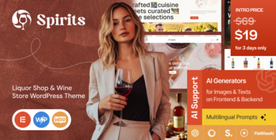 spirits liquor shop wine store wordpress theme