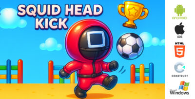 squid head kick game – arcade sports game – html5 android ios windows construct 3