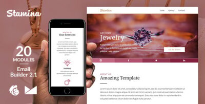 stamina responsive email template online emailbuilder 2.1