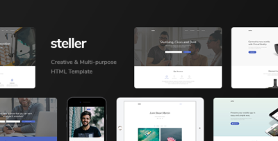 steller multipurpose landing page with builder
