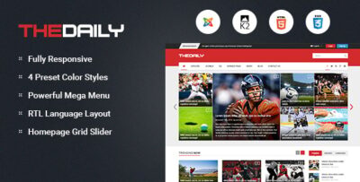thedaily responsive news portal joomla template