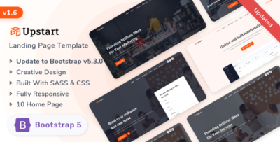 upstart responsive bootstrap 5 landing page template