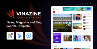 vinazine joomla news magazine template
