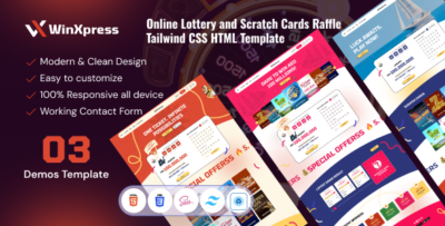 winxpress – lottery scratch card website template