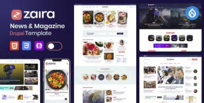 zaira news magazine drupal 11 10 theme