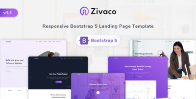 zivaco responsive bootstrap 5 landing page template